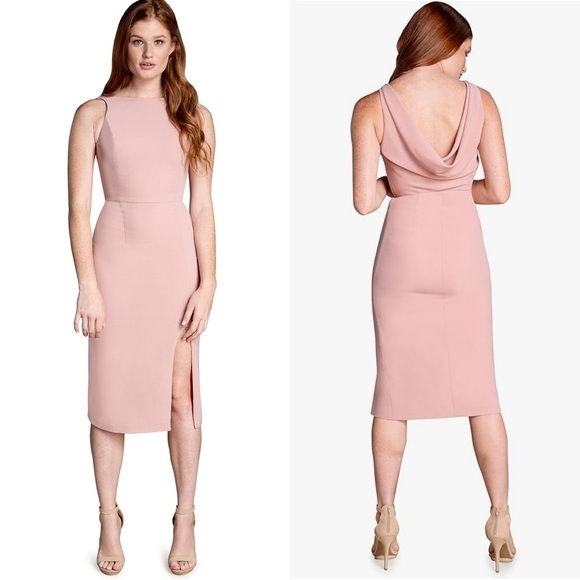 NWT Dress the Population Mackenna Sleeveless Midi Dress in Blush Pink Size XXL - Picture 1 of 10